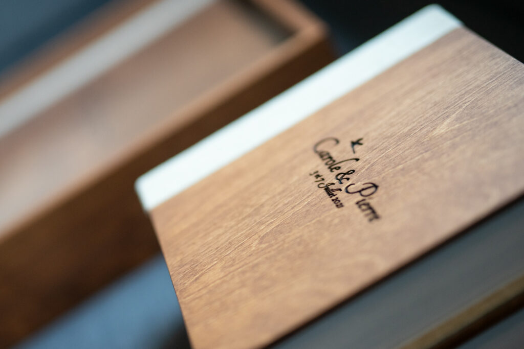 Album mariage en bois